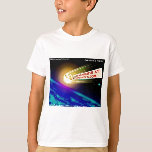 ロンドンタイムズの漫画Tシャツ Tシャツ (正面)