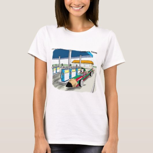 ロンドンタイムズの漫画Tシャツ Tシャツ (正面)