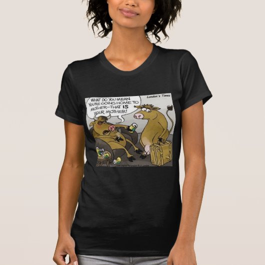 ロンドンタイムズの漫画Tシャツ Tシャツ (正面)