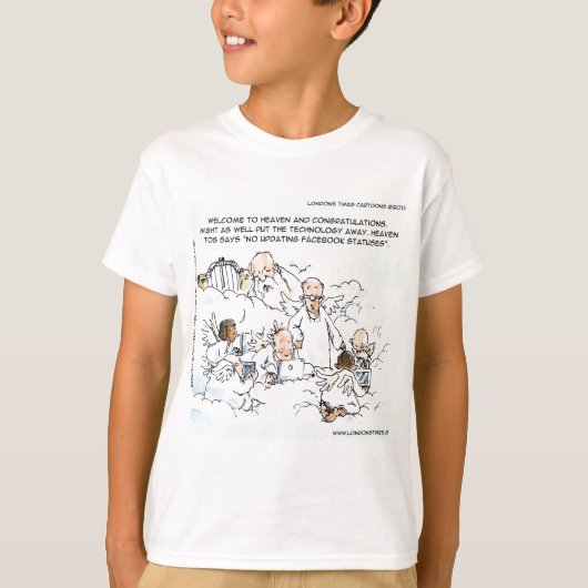 ロンドンタイムズの漫画Tシャツ Tシャツ (正面)