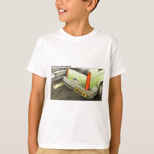 ロンドンタイムズの漫画Tシャツ Tシャツ (正面)