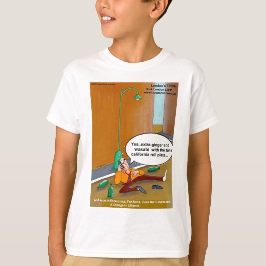 ロンドンタイムズの漫画Tシャツ Tシャツ (正面)