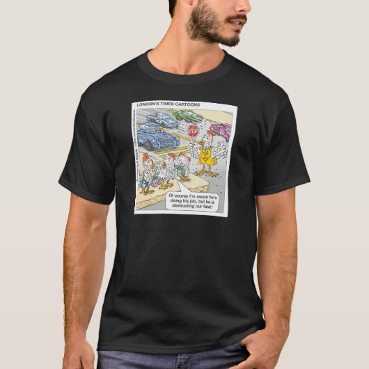 ロンドンタイムズの漫画Tシャツ Tシャツ (正面)