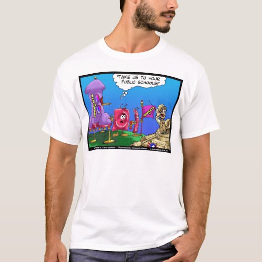 ロンドンタイムズの漫画Tシャツ Tシャツ (正面)
