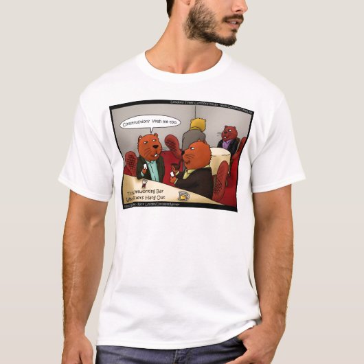 ロンドンタイムズの漫画Tシャツ Tシャツ (正面)