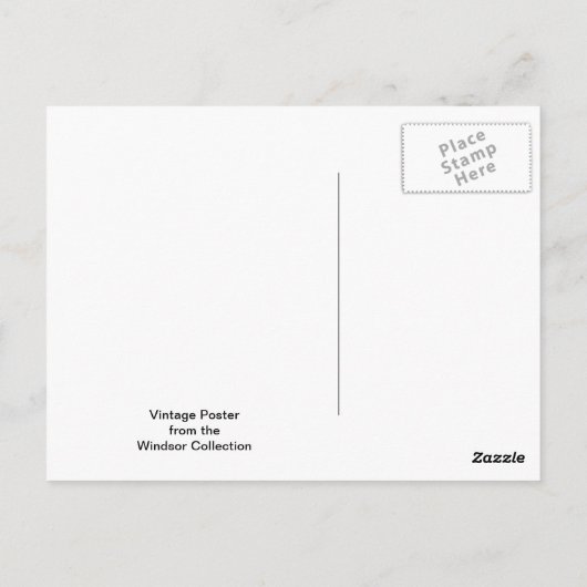 ロンドンタウンのヴィンテージ旅行ポスター ポストカード (裏面)