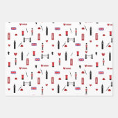 ロンドンタウンパターン ラッピングペーパーシート (正面2)