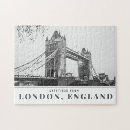 ロンドンタワーブリッジからの挨拶 ジグソーパズル