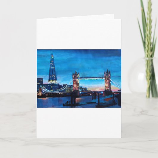 ロンドンタワーブリッジとシャード カード (正面)