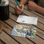 ロンドンタワーブリッジウォーターカラー 招待状