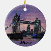 ロンドンタワーブリッジクリスマスオーナメント セラミックオーナメント (裏面)