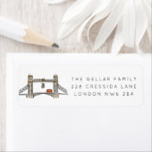 ロンドンタワーブリッジクリスマス差出人住所 ラベル (インサイチュ)