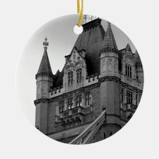 ロンドンタワーブリッジクローズアップ セラミックオーナメント (正面)