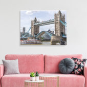 ロンドンタワーブリッジ持ち上げキャンバス印刷 キャンバスプリント (インサイチュ (リビング))