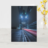 ロンドンタワーブリッジ カード (黄色い花)