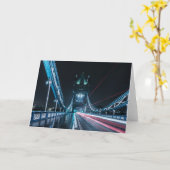 ロンドンタワーブリッジ カード (黄色い花)