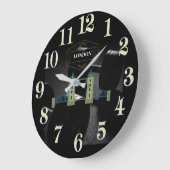 ロンドンタワ   ーブリッジ ラージ壁時計 (傾斜)