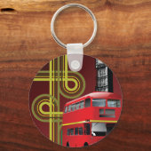 ロンドンダブルデッカーバスキーチェーン キーホルダー (正面)