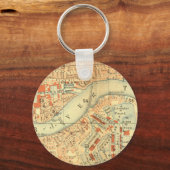ロンドンテムズヴィンテージの地図 キーホルダー (正面)