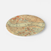 ロンドンテムズヴィンテージの地図 ペーパープレート (アングル)