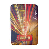 ロンドンテレフォンブースバスシティ通りアットナイト バスマット (正面縦)