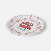 ロンドンテーマキッズジョイントバースデーパーティー ペーパープレート (アングル)