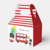 ロンドンテーマレッドダブルデッカーバスキッズパーティー フェイバーボックス (裏面サイド)