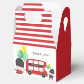 ロンドンテーマレッドダブルデッカーバスキッズパーティー フェイバーボックス (オープン)