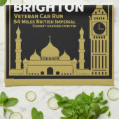 ロンドントゥブライトン退役軍人走車 キッチンタオル (折り畳み)