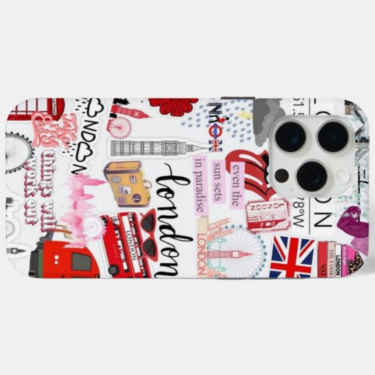 ロンドントラベルキープサケiPhone / iPadケース Case-Mate iPhoneケース (裏面 (横))