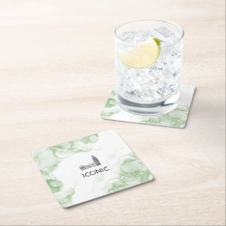 ロンドントーン水色 スクエアペーパーコースター