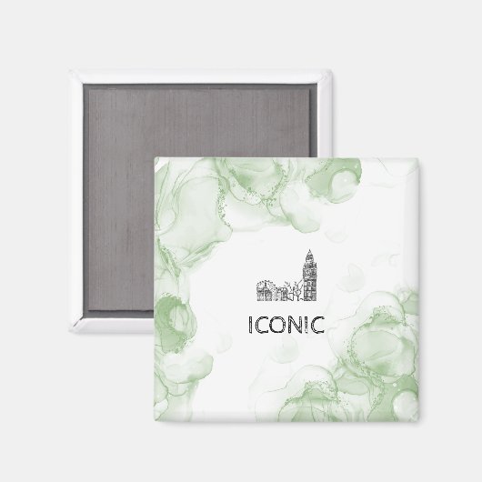 ロンドントーン水色 マグネット (正面/裏面)