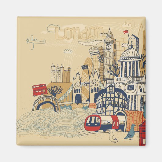ロンドンドードルシーン マグネット (正面)