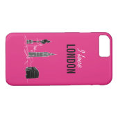 ロンドンネオモダンアポップ・アートのートスケッチブラッククール Case-Mate iPhoneケース (裏面(横))