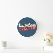 ロンドンネオンライトタイポグラフィ ラウンド壁時計 (ホーム)