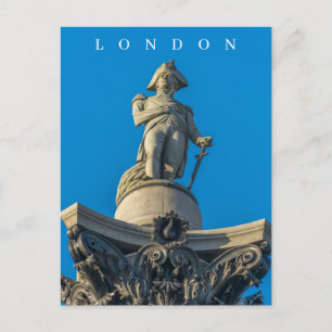 ロンドンネルソン像のクローズアップ・ビュー葉書 ポストカード