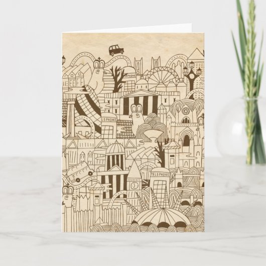 ロンドンハンドドロンドオンオールド紙 カード (正面)