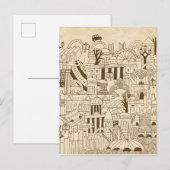 ロンドンハンドドロンドオンオールド紙 ポストカード (正面/裏面)