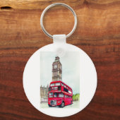 ロンドンバスとビッグベン キーホルダー (正面)