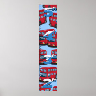 ロンドンバスの成長チャート。 ポスター