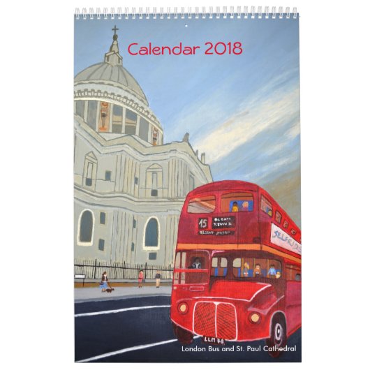 ロンドンバスカレンダー2018 カレンダー (カバー)