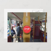 ロンドンバストップスボタン表示はがき ポストカード (正面/裏面)