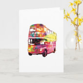 ロンドンバス挨拶状 カード (黄色い花)