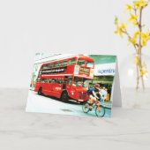 ロンドンバス挨拶状 カード (黄色い花)