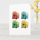 ロンドンバス挨拶状 カード (黄色い花)