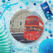 ロンドンバス紙プレート ペーパープレート (パーティー)