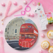 ロンドンバス紙プレート ペーパープレート (パーティー)