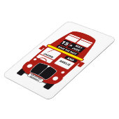 ロンドンバス結婚式の日付を保存 マグネット (左側)