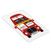 ロンドンバス結婚式の日付を保存 マグネット (右側)