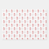 ロンドンバス誕生日 ラッピングペーパーシート (正面)